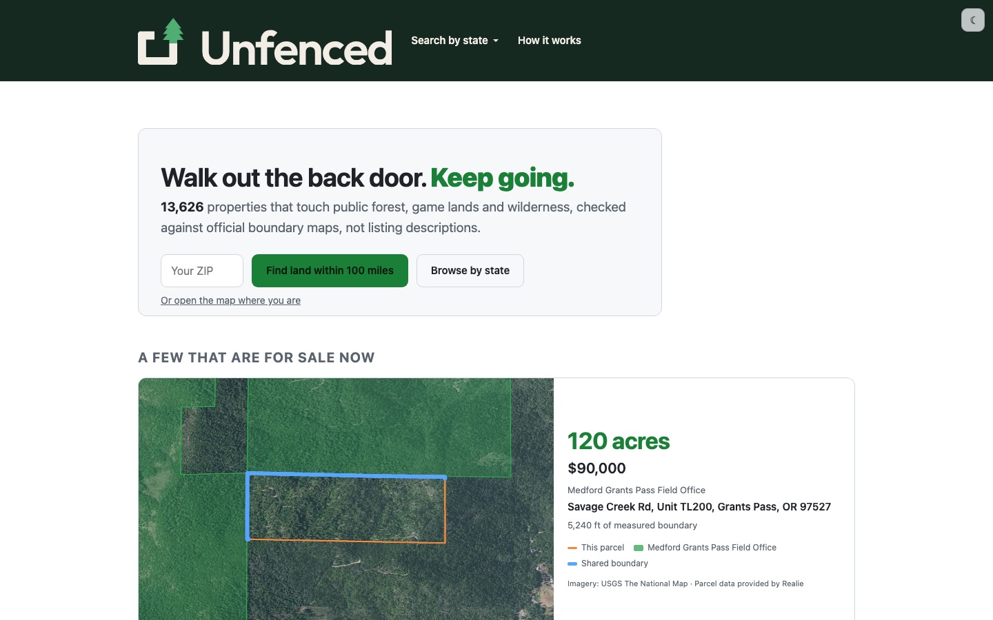 Unfenced 的網站畫面